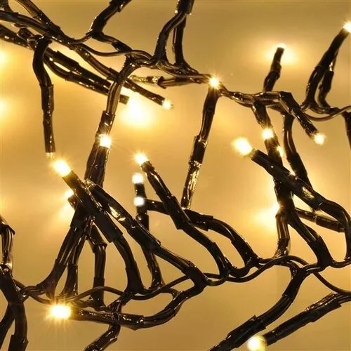 Solight 1V11-WW Vianočná LED reťaz s diaľkovým ovládaním Cluster 576 LED, teplá biela, 5 m