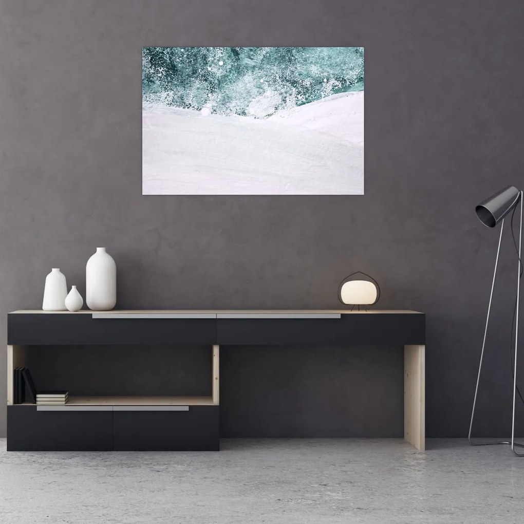 Obraz - Tyrkysová abstrakcia (90x60 cm)
