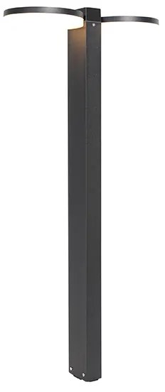 Stojanové vonkajšie svietidlo čierne 80 cm vrátane LED 2 svietidiel IP44 - Esmee