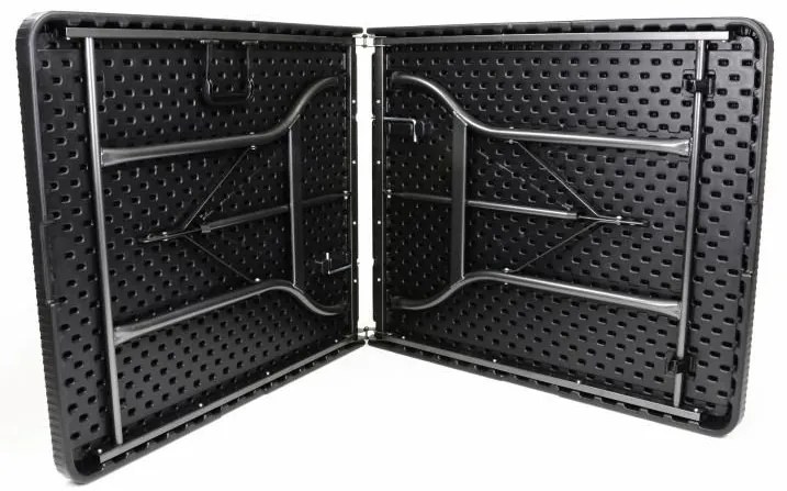 Garthen 39509 Záhradný set lavice a stôl v ratanovej optike - čierna