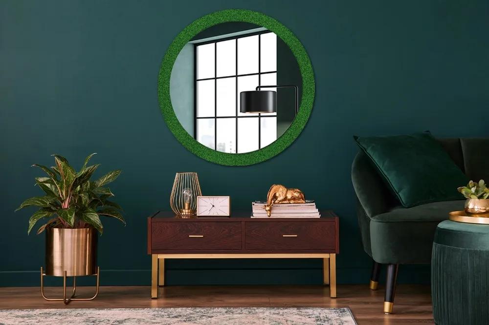 Okrúhle ozdobné zrkadlo Zelená tráva fi 90 cm