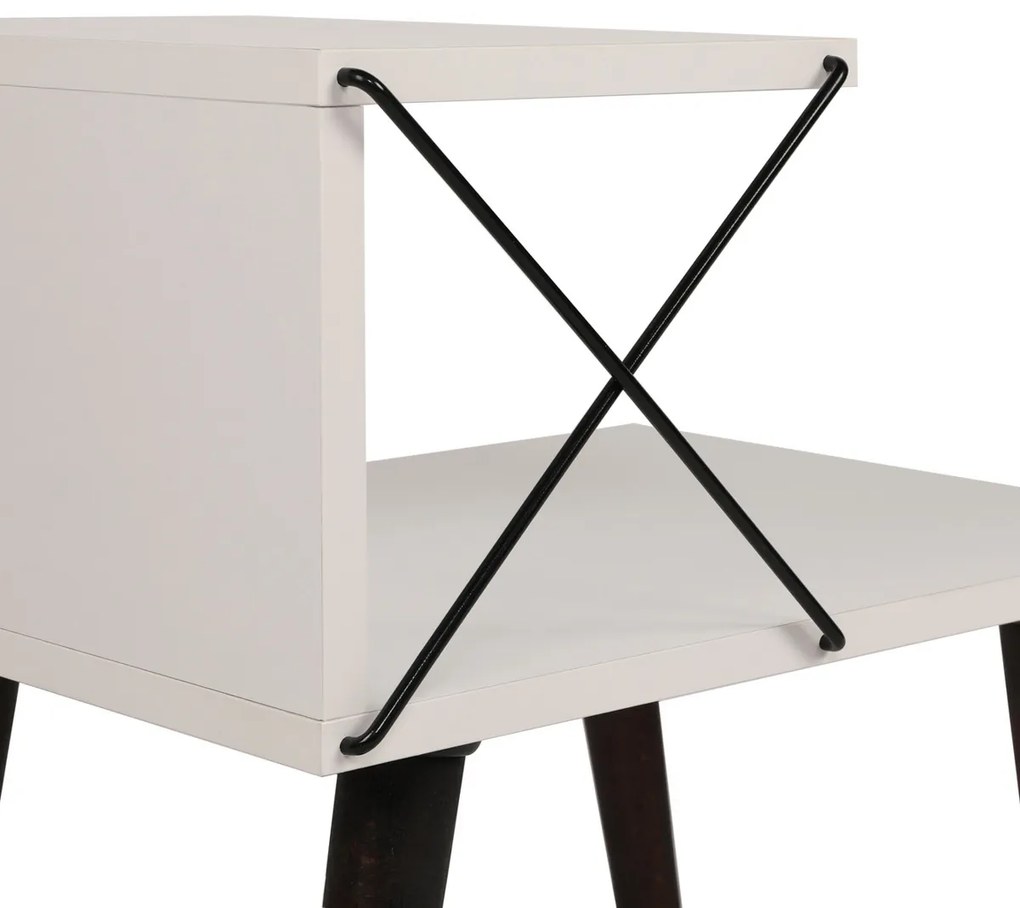 Nočný stolík Cross White