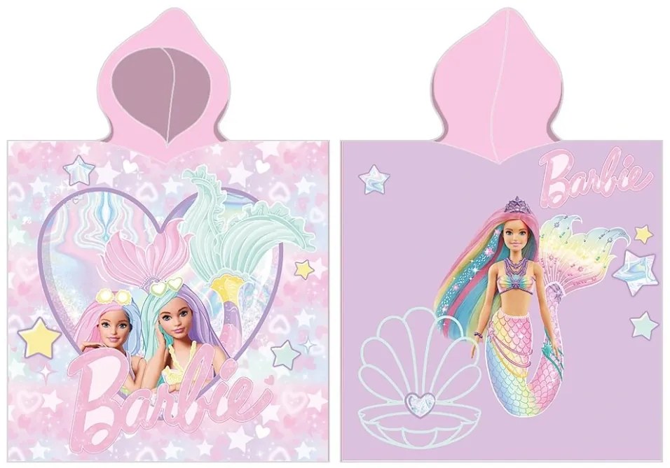Detské pončo Barbie Morské Princezné