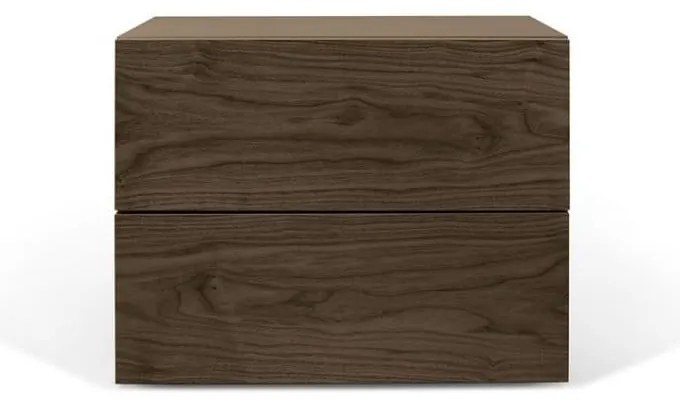 Hnedý nočný stolík s 2 zásuvkami TemaHome Aurora