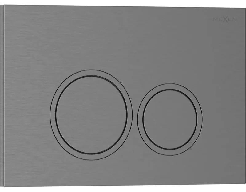 Mexen Tex 01, tlačidlo na splachovanie, brúsený grafit, 6101-12