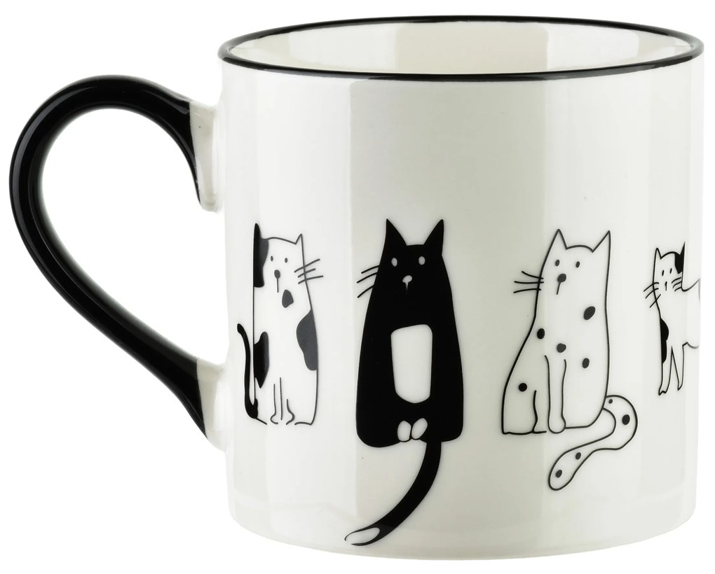 Porcelánový hrnek COTTELLO I. 370 ml bílý/černý