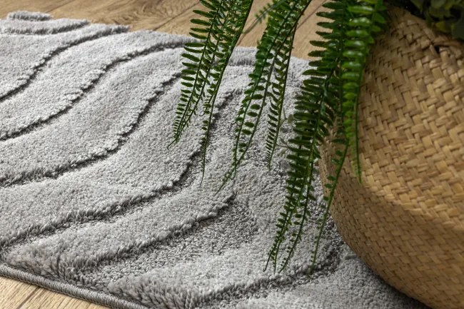 Kúpeľňový koberček SUPREME WAVES vlny, sivý