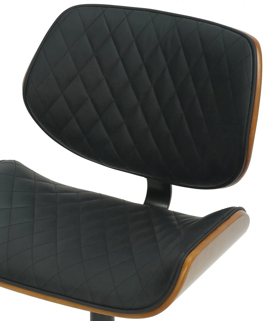 Design-Shop Kancelárska stolička Harvest - koženka - Orech / Čierna