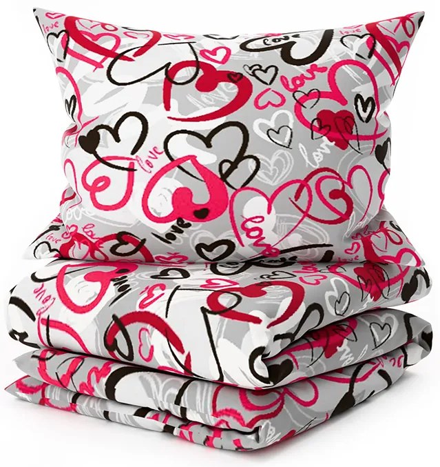 Obliečky z mikrovlákna STREET LOVE sivé Rozmer obliečky: 70 x 90 cm | 140 x 220 cm