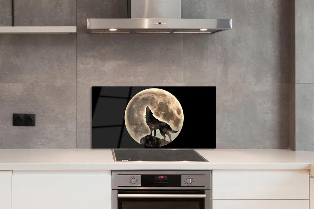 Nástenný panel  wolf moon 100x50 cm
