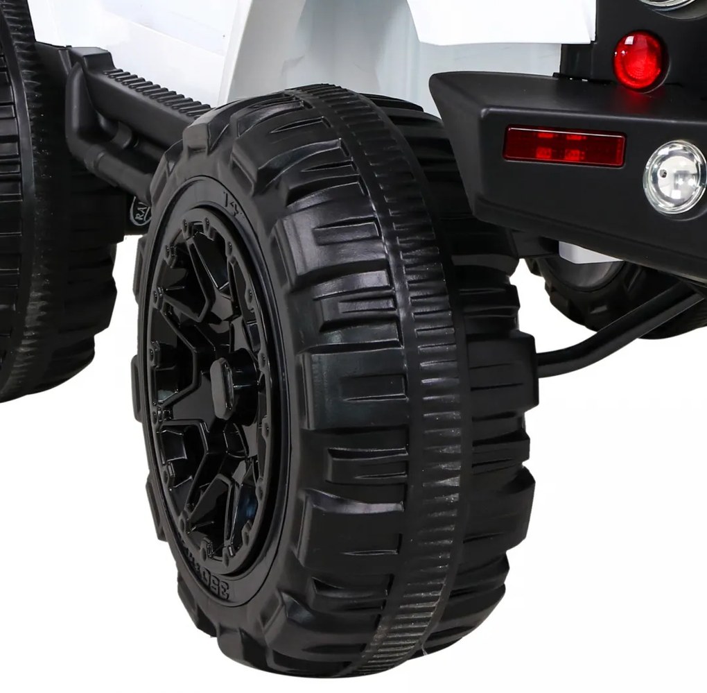 RAMIZ ELEKTRICKÉ AUTÍČKO JEEP ALL TERRAIN - NELAKOVANÉ - BIELE - 2 x 45W - 12V/7Ah - 2022