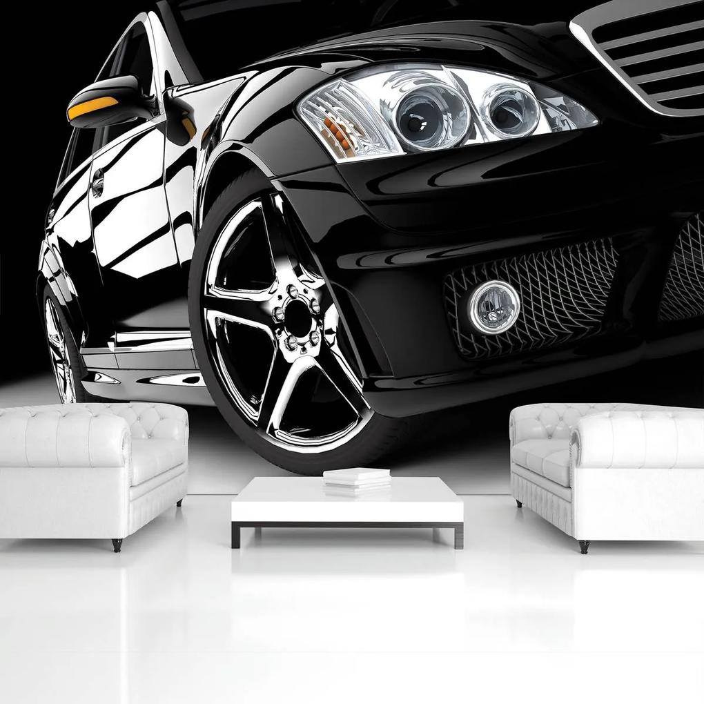 Fototapeta - Čierne luxusné auto (254x184 cm)