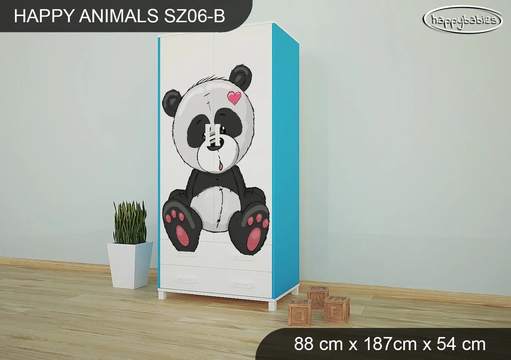 Detská skriňa ZVIERACIE KAMARÁTI - TYP 6B