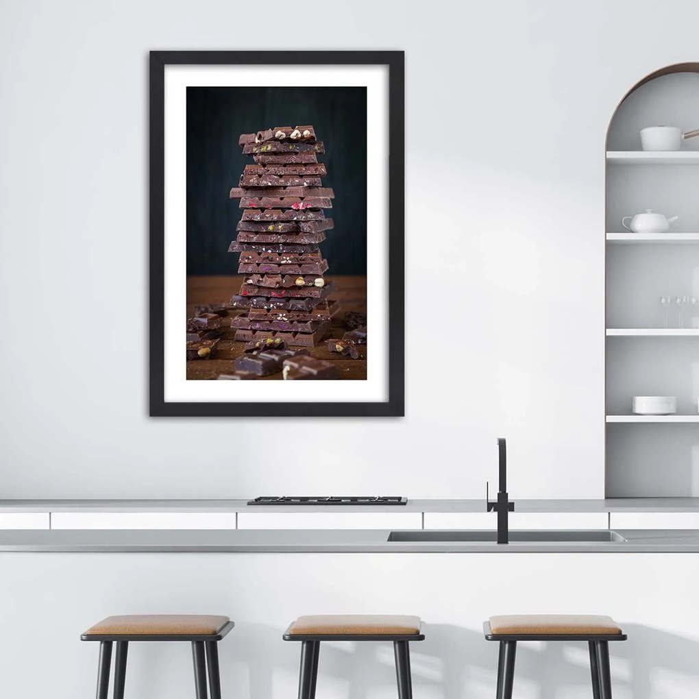Gario Plagát Veža z dezertnej čokolády Farba rámu: Bez rámu, Rozmery: 30 x 45 cm