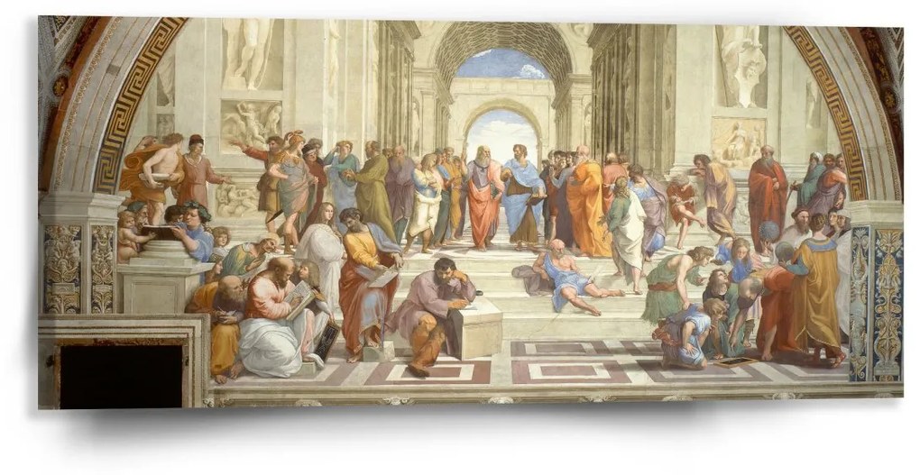 Sablio Obraz Athénská škola - Raffael Santi - 110x50 cm