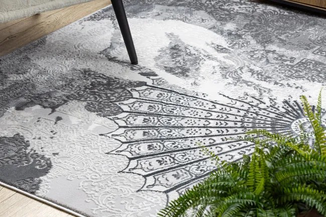 Koberec ALLURE 5715 svetlosivý / biely