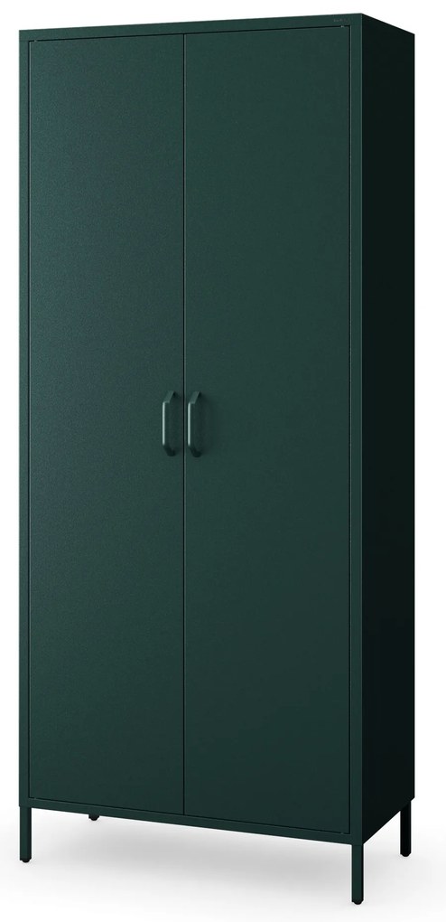 Šatníková skriňa FLAVIO, 800 x 1850 x 450 mm, Modern: fľaškovo zelená farba