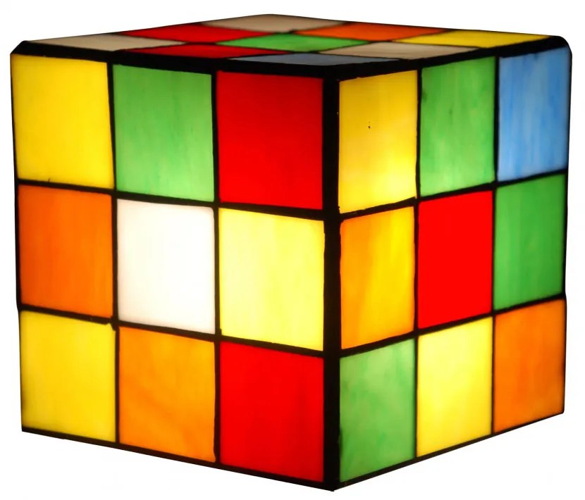 Lampa tiffany RUBIK 15*15*15