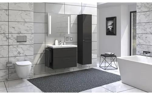 Kúpeľňová skrinka vysoká Intedoor SANTE antracit matný 35 x 161,8 x 35 cm SA SV 35 2D L A3396