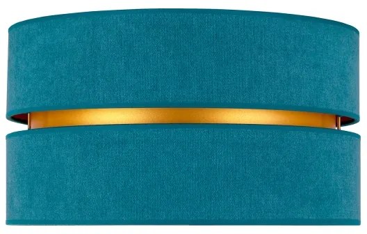 Duolla - Stropné svietidlo DUO 1xE27/40W/230V pr. 40 cm tyrkysová/zlatá