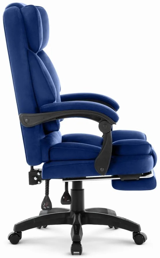 Ergonomická kancelárska stolička HC-1031 s podnožkou - modrá