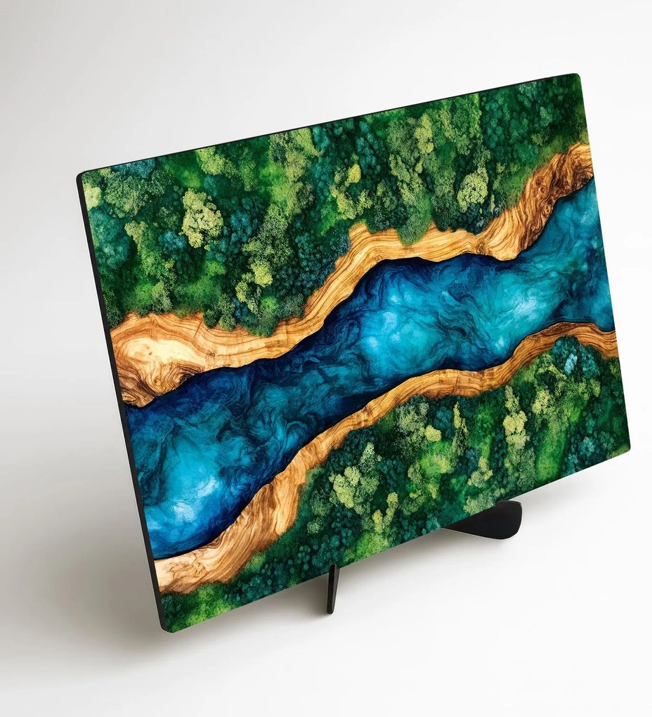 DUBLEZ | Tlačený machovo epoxidový obraz - Nature