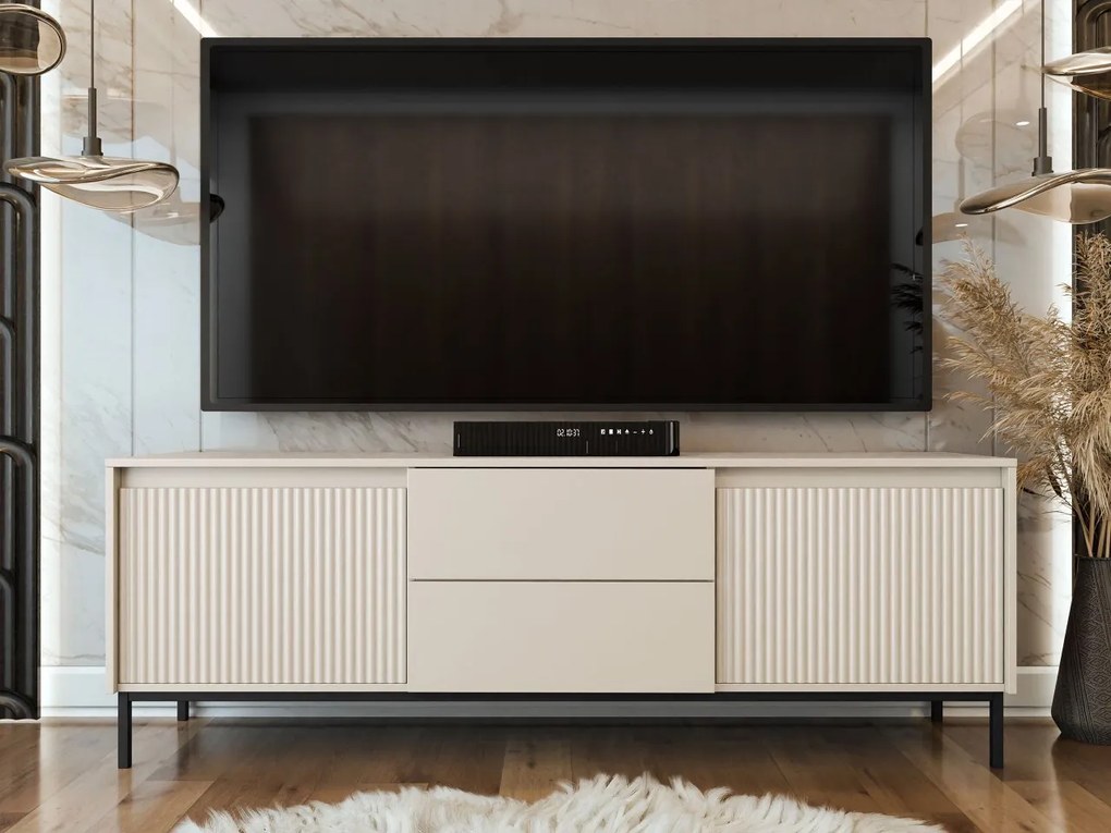 Tv stolík/skrinka Samker 2K2SZ, Farby: čierna
