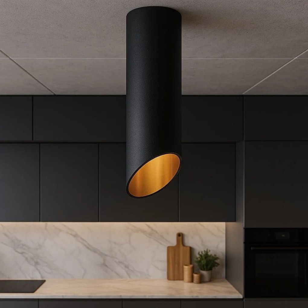 Stropné svietidlo 20 CM APP571-1C čiernozlaté