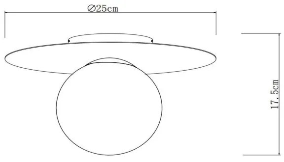 Lucide 79187/01/31 - Stropné svietidlo TRICIA 1xE27/15W/230V pr. 25 cm biela
