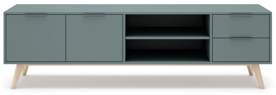 TV stolík sivozelený 180x53x40 cm Pisco – Marckeric