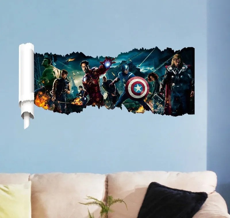 Veselá Stena Samolepka na stenu na stenu Avengers