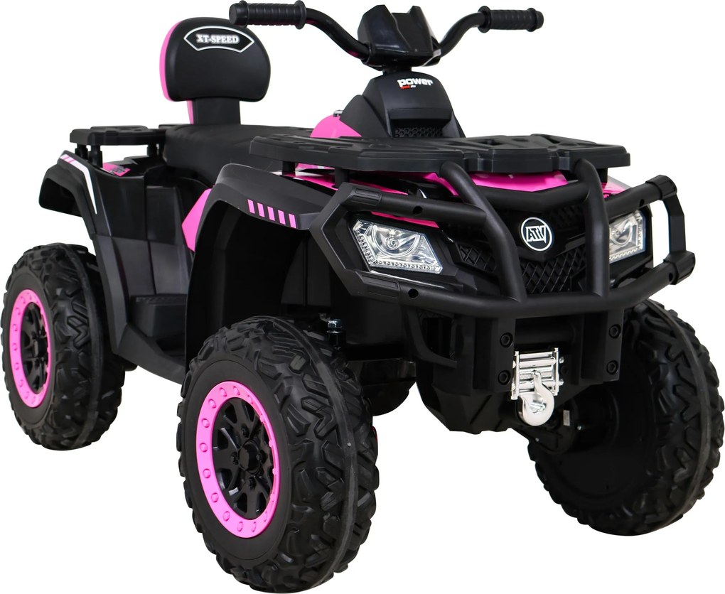 Ramiz Štvorkolka XT-Speed pre deti Ružová + 4x4 + EVA + Pomalý štart + MP3 rádio + LED
