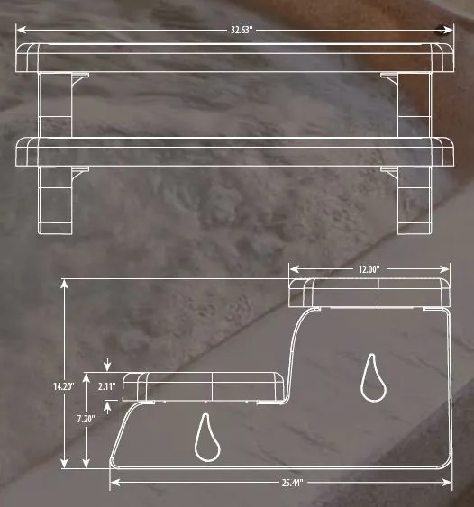 Schody do vírivky WATERWAY - bark (hnedé), unesú až 363 kg, protišmykové a UV odolné