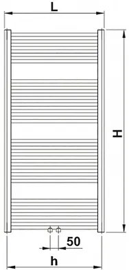 Kúpeľňový radiátor Korado Koralux Linear Classic - M 1220x450 mm 462 W