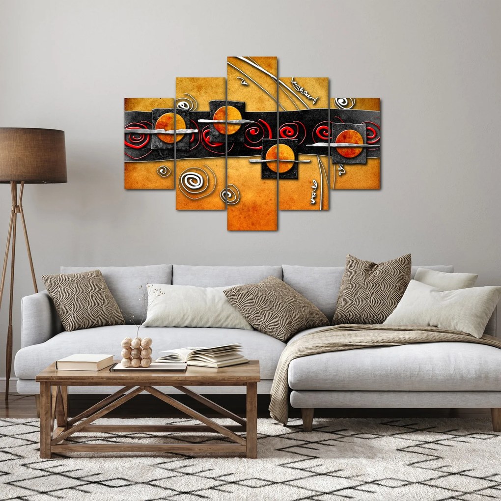Obraz abstrakcie - Planéty (150x105 cm)