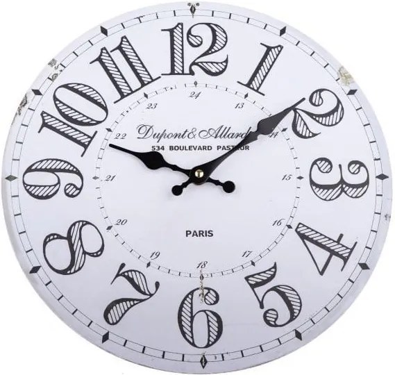 Drevené nástenné hodiny Dakls Simmi, ø 34 cm