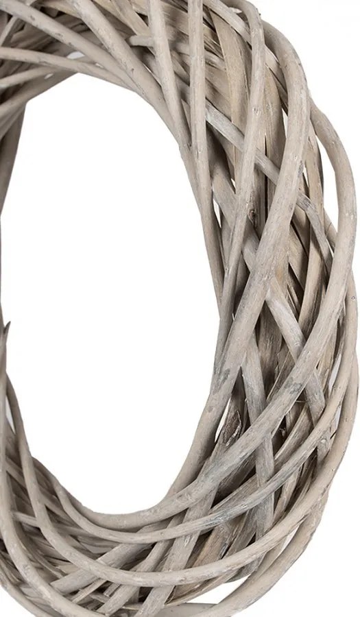 Prírodný šedý ratanový veniec Rattan M - Ø 40*7 cm