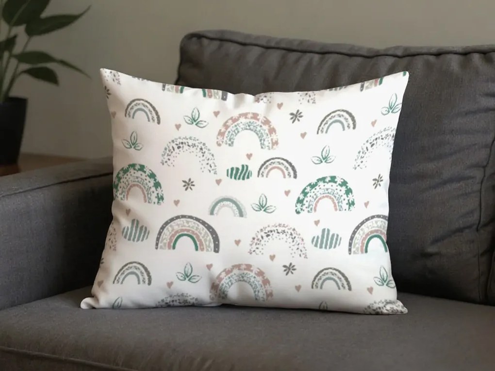 Sada 2 ks dekoračných obliečok na vankúš RAINUBI 40x60 cm, biela