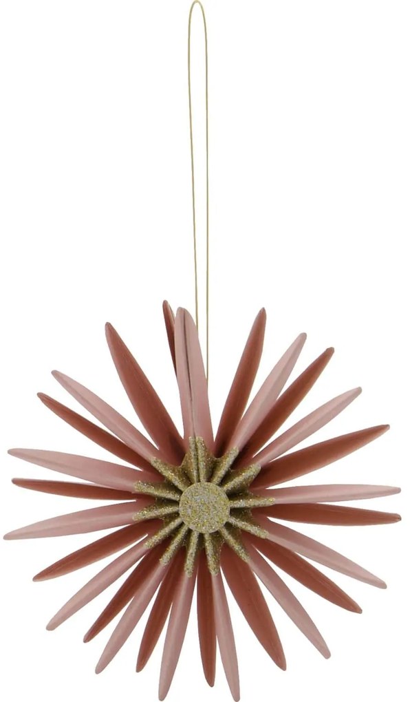 House Doctor Papierové ozdoby Stars Stari Rose Champagne – set 6 ks