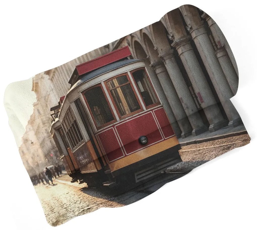 Sablio Deka Historická červená električka - 150x120 cm