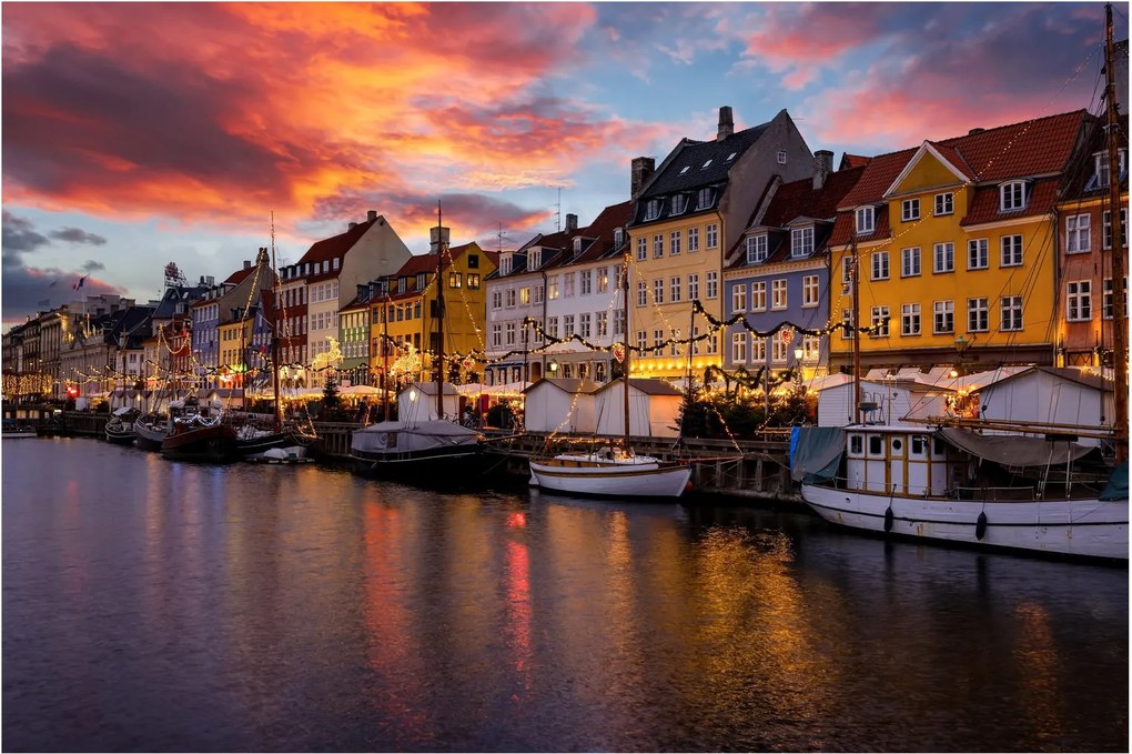 Obraz - Nyhavn, Kodaň (90x60 cm)