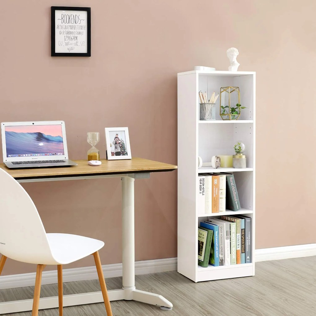 SONGMICS Knihovna LBC104W, biela