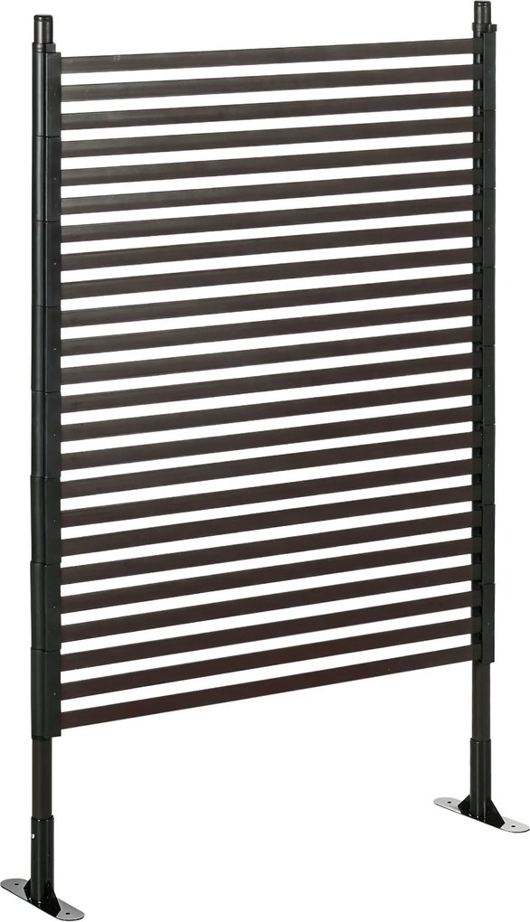 Outsunny Záhradný Plot Kovový Plot 93 x 150 cm Vysoká Dekoratívna Mriežka Sada s Nohami Pes Plot Horný Oblúkový Plot Krajinný Plot pre Záhradné Kvetin