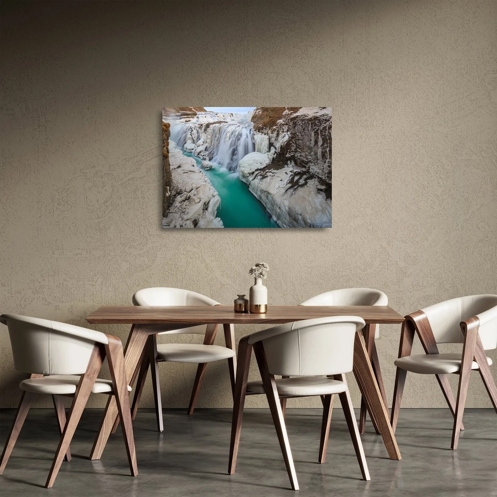 Sklenený obraz - Islandská príroda (70x50 cm)