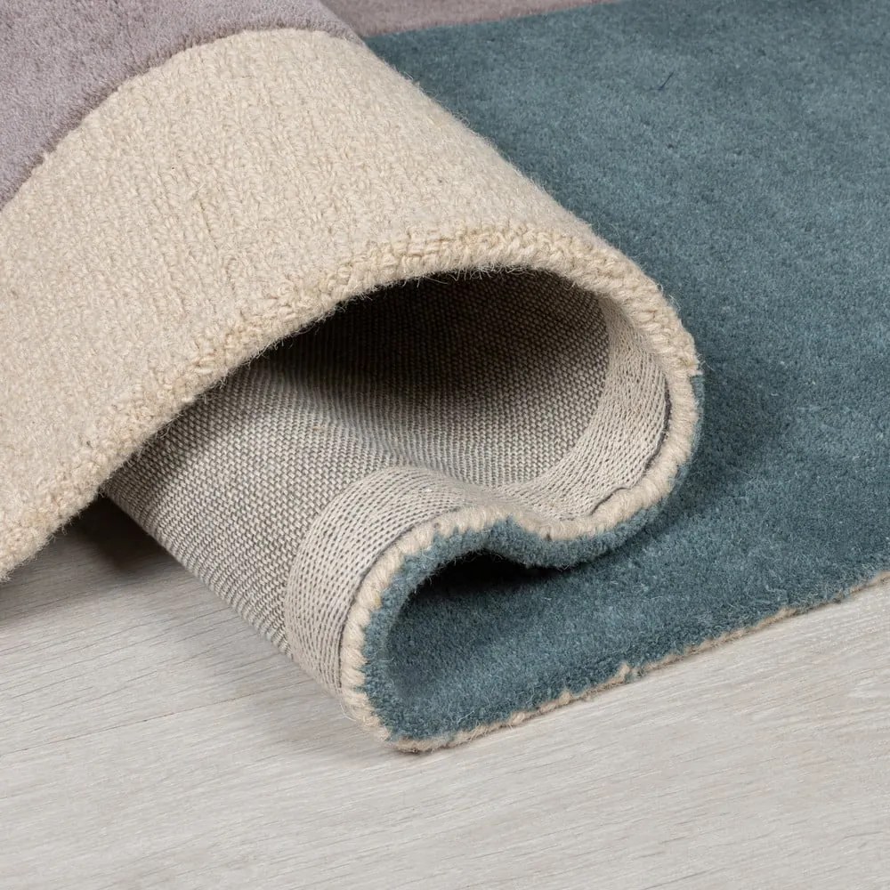 Modro-béžový vlnený koberec 170x120 cm Glow - Flair Rugs