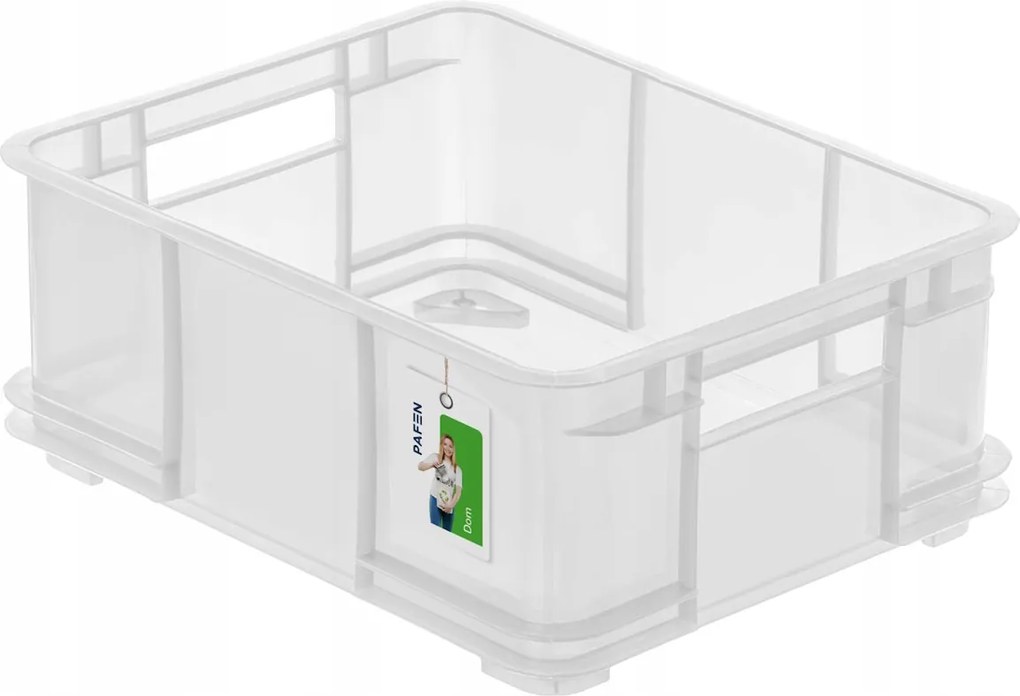 Keeeper Úložný box pro domácnost i dílnu, BRUNO L, 20,5L, 43 x 35 x 17,5 cm, transparentní