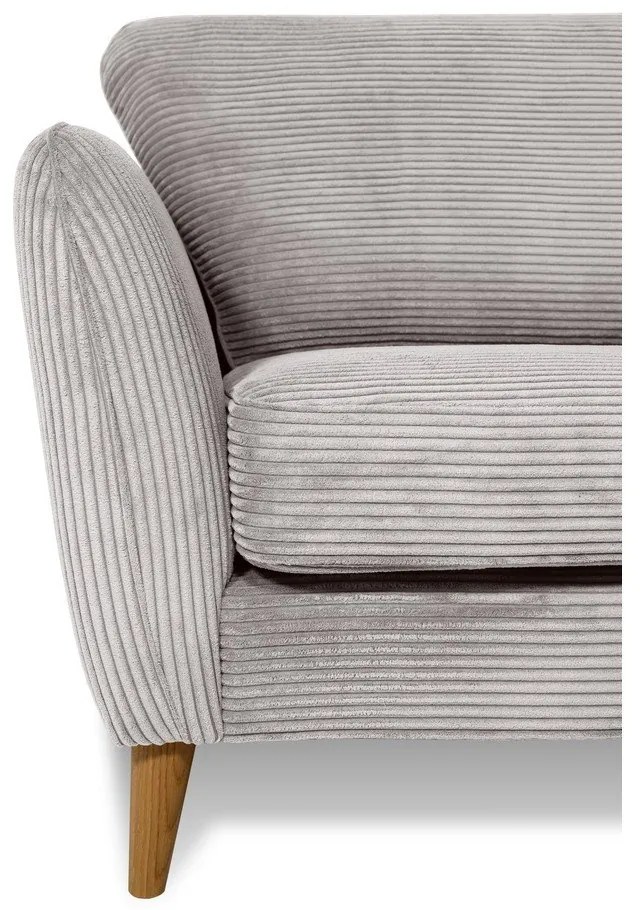 Svetlosivé menčestrové kreslo Paris – Scandic