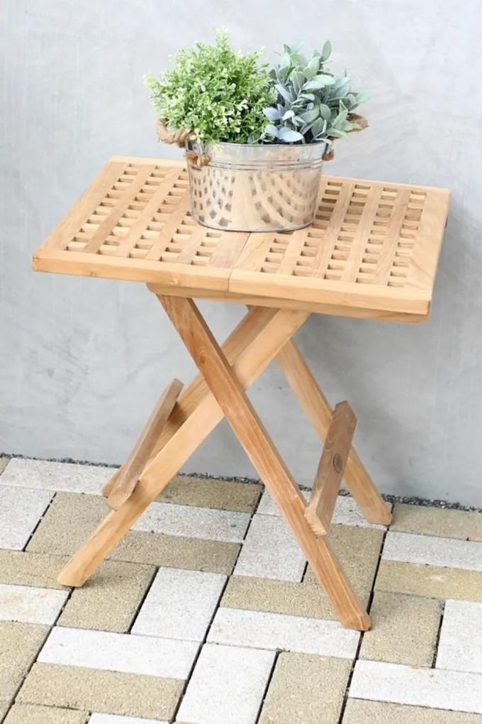 TEXIM PIKNIK TEAK - záhradný teakový skladací stolík, teak