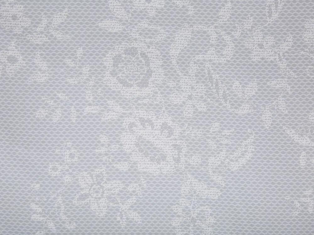 Posteľné obliečky z bavlneného saténu so vzorom 135 x 200 cm sivé MORNINGSIDE Beliani