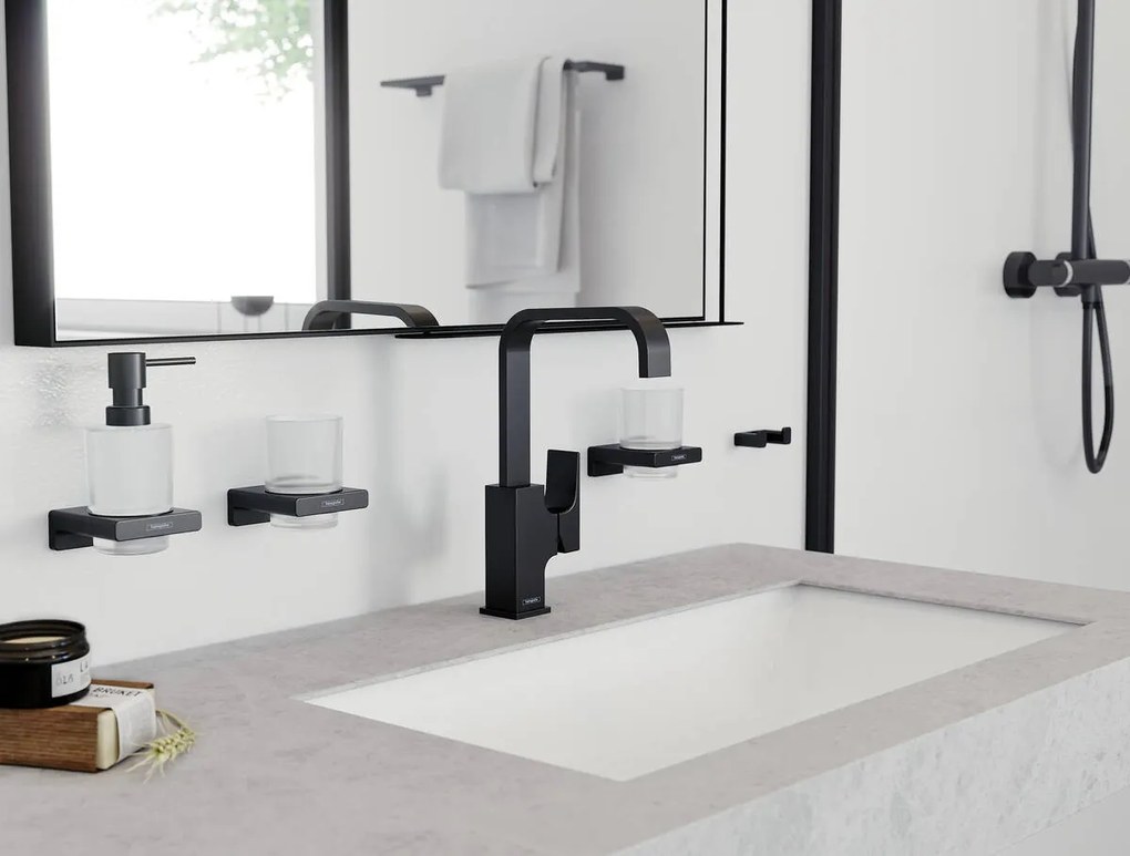 Hansgrohe Metropol, umývadlová batéria 230 s výpusťou Push-Open, čierna matná, HAN-32511670
